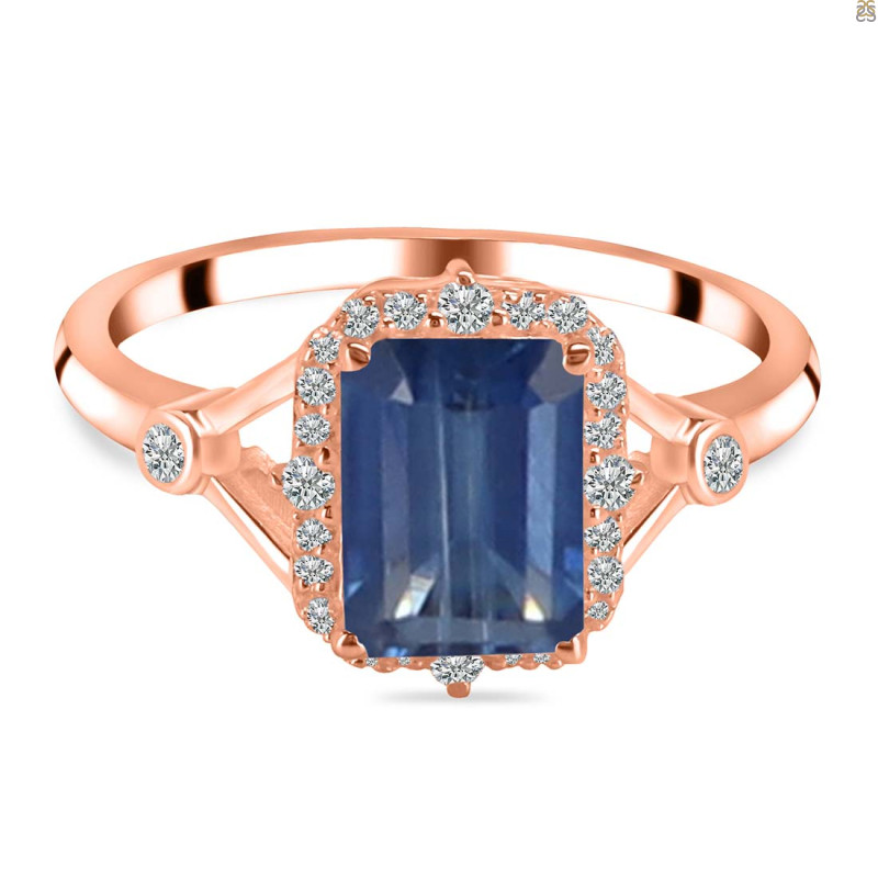 Kyanite & White Topaz Ring KYN-RDR-2252.