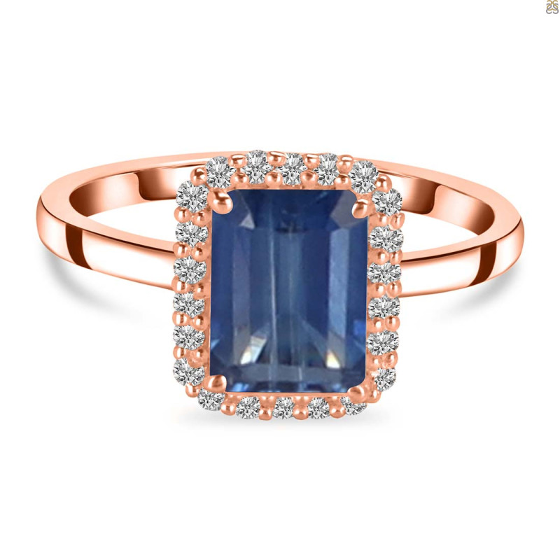 Kyanite & White Topaz Ring KYN-RDR-2302.