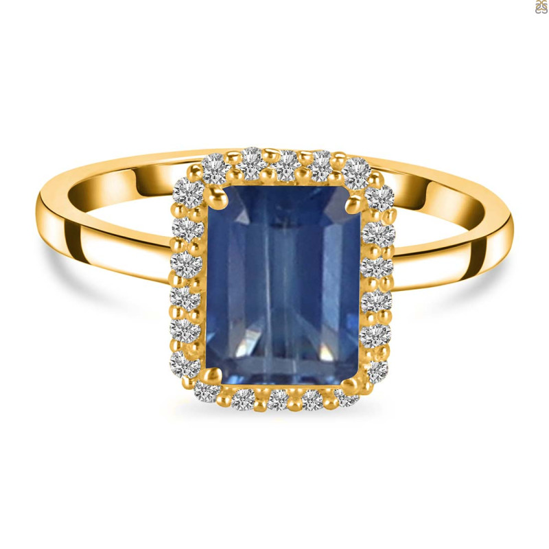 Kyanite & White Topaz Ring KYN-RDR-2302.