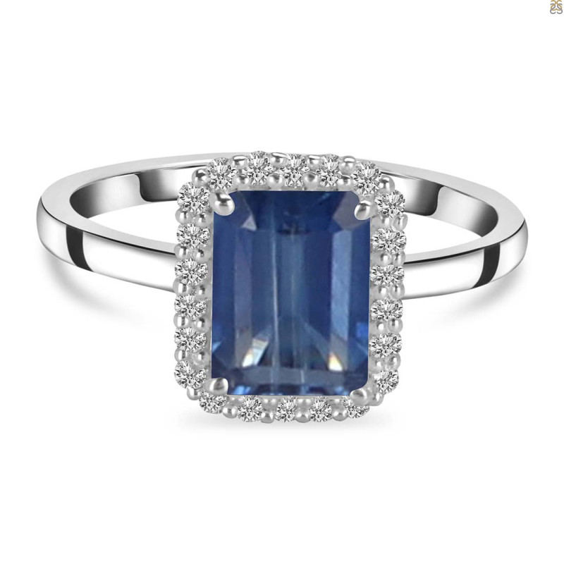 Kyanite & White Topaz Ring KYN-RDR-2302.