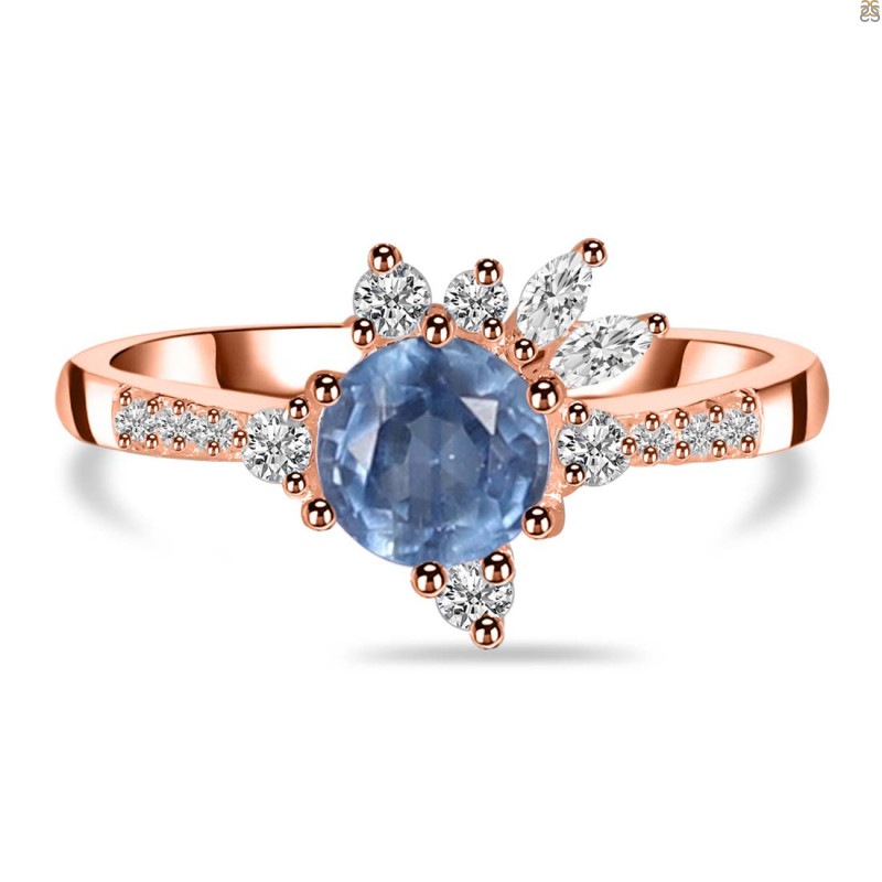 Kyanite & White Topaz Ring KYN-RDR-2406.