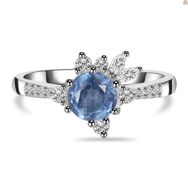 Kyanite & White Topaz Ring KYN-RDR-2406.