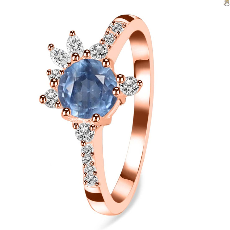 Kyanite & White Topaz Ring KYN-RDR-2406.