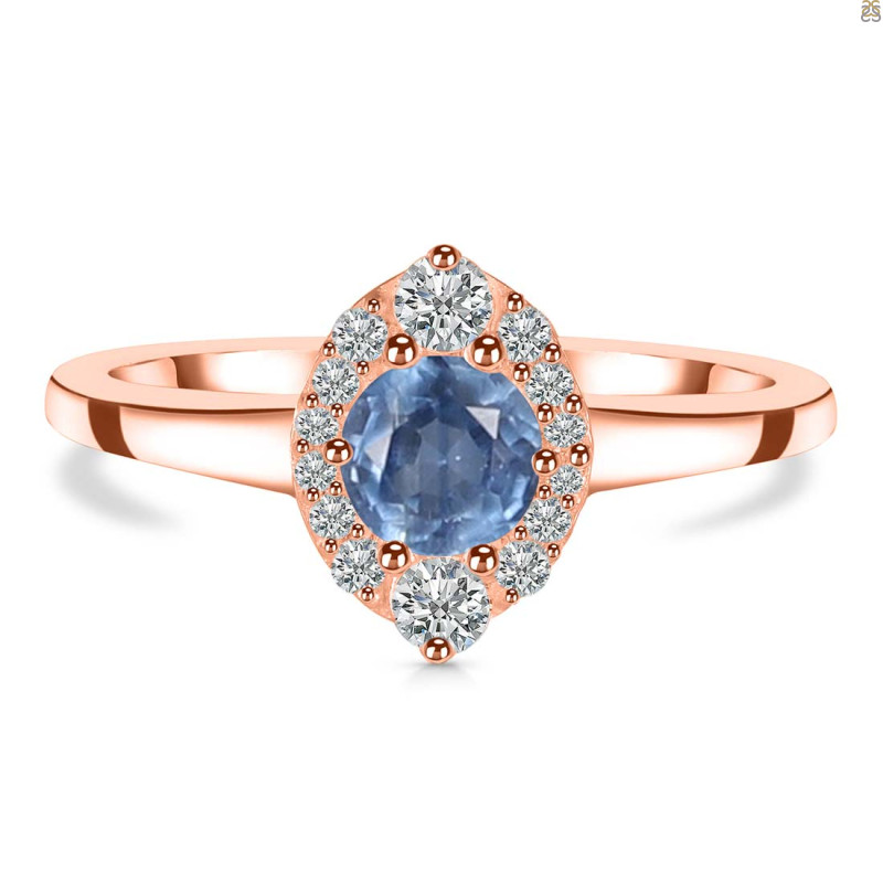 Kyanite & White Topaz Ring KYN-RDR-2504.
