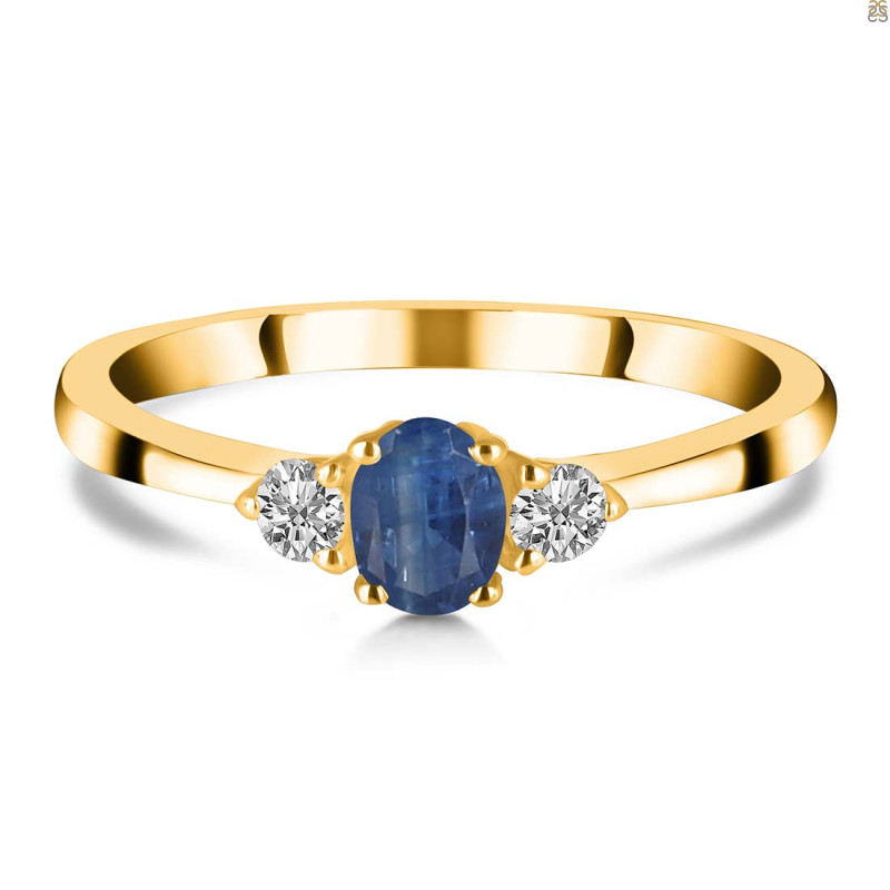 Kyanite & White Topaz Ring KYN-RDR-2542.