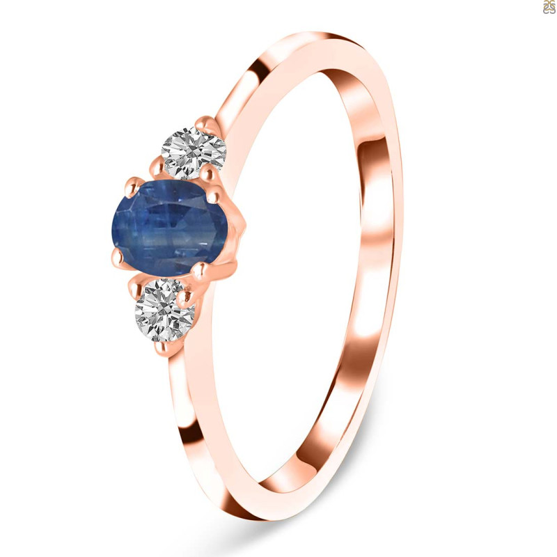 Kyanite & White Topaz Ring KYN-RDR-2542.