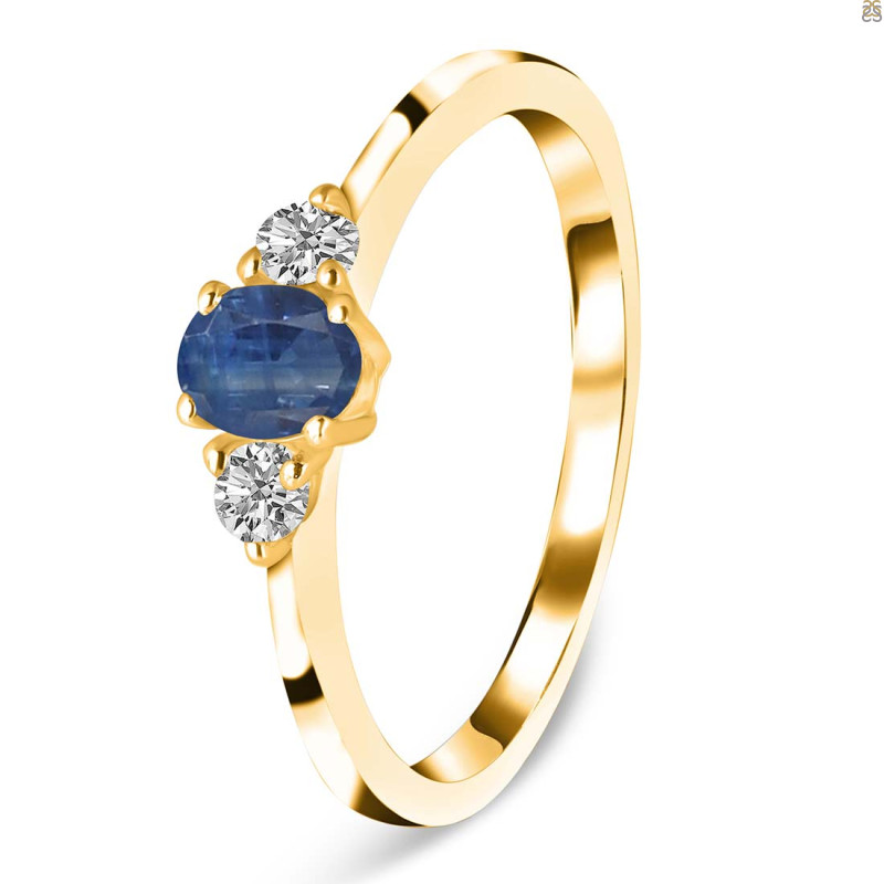Kyanite & White Topaz Ring KYN-RDR-2542.