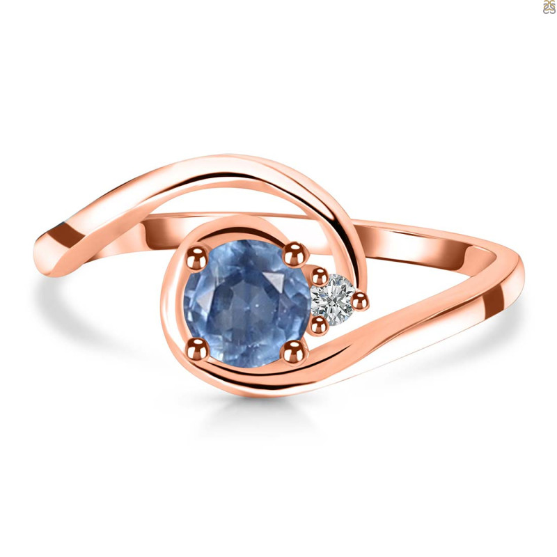 Kyanite & White Topaz Ring KYN-RDR-2622.