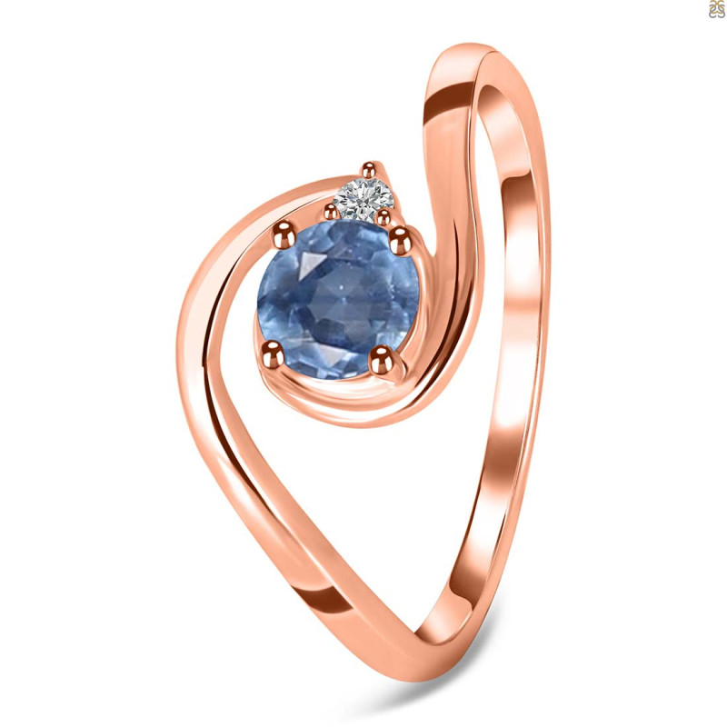 Kyanite & White Topaz Ring KYN-RDR-2622.
