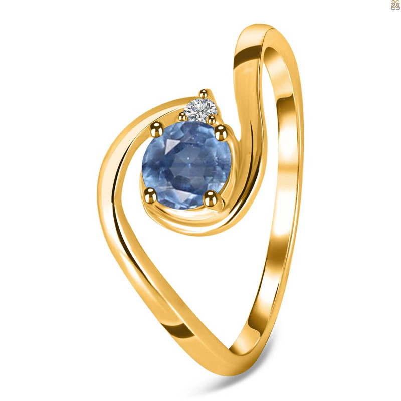 Kyanite & White Topaz Ring KYN-RDR-2622.