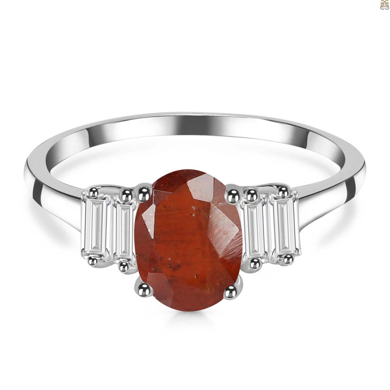 Kyanite (Orange) & White Topaz Ring KYN-RDR-2861-O.