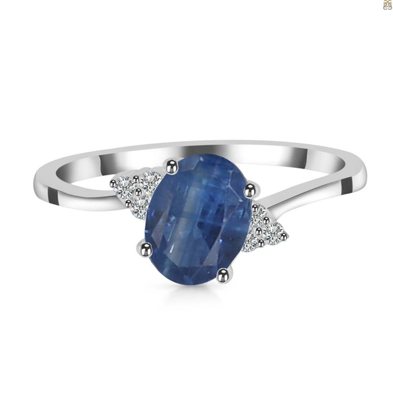 Kyanite & White Topaz Ring KYN-RDR-351.