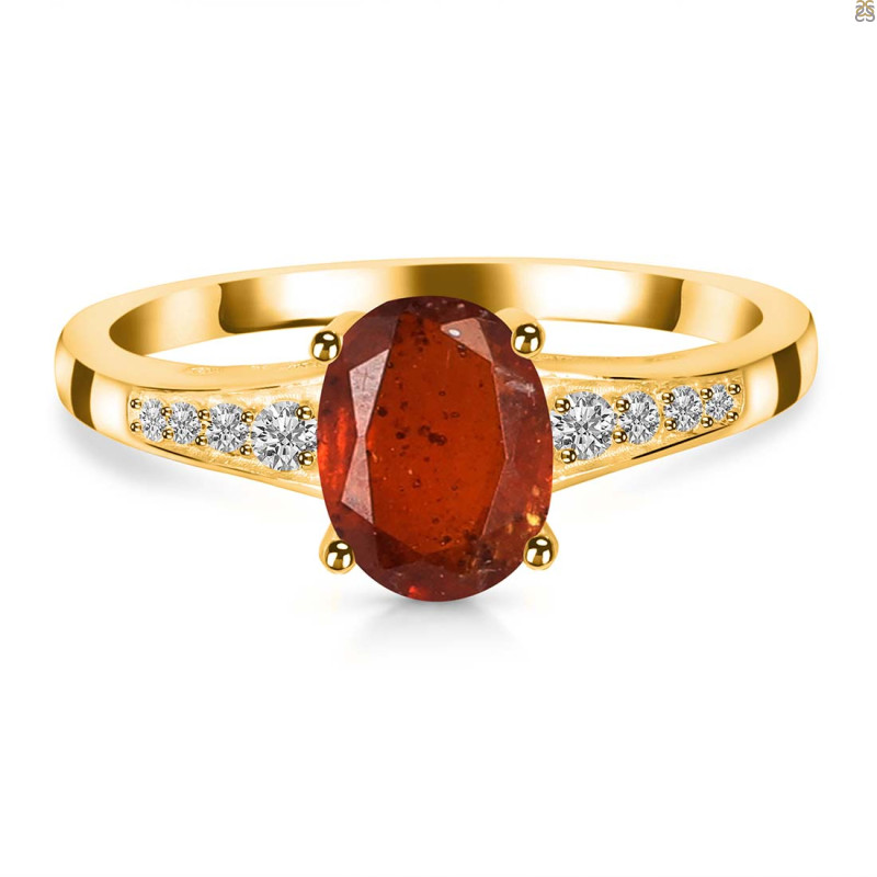 Kyanite (Orange) & White Topaz Ring KYN-RDR-362-O.