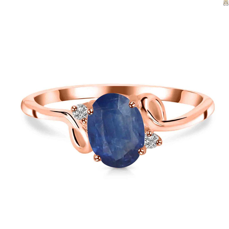 Kyanite & White Topaz Ring KYN-RDR-383.