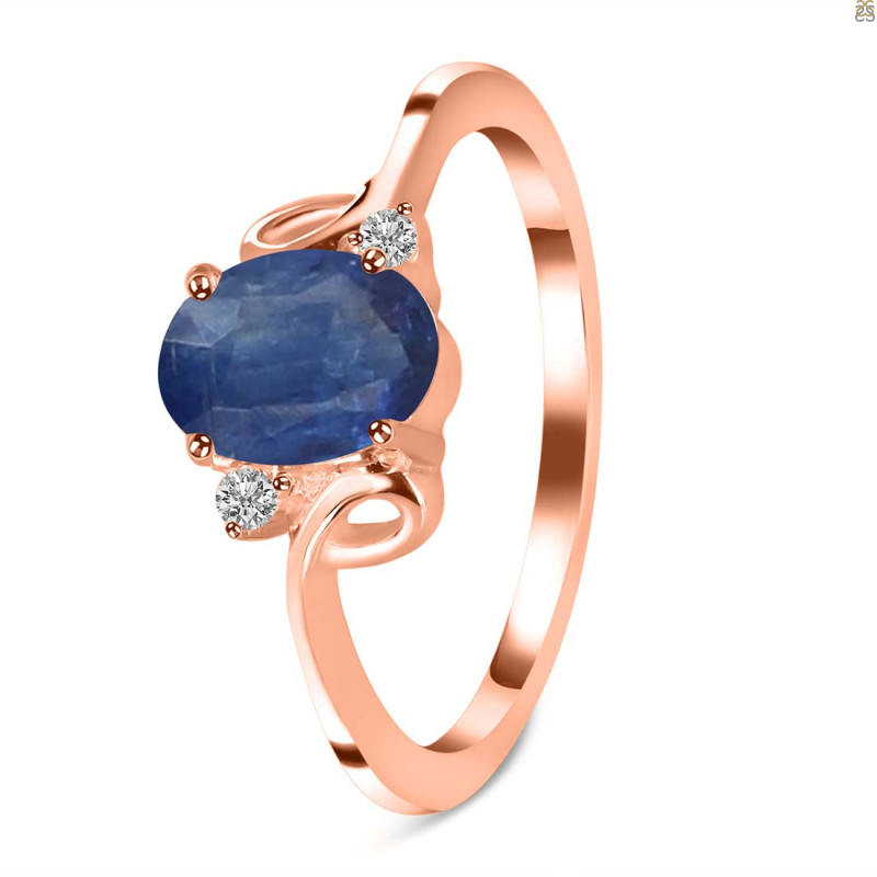 Kyanite & White Topaz Ring KYN-RDR-383.
