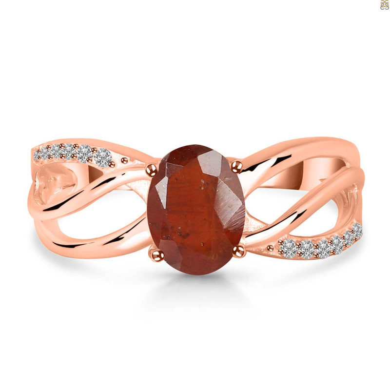 Kyanite (Orange) & White Topaz Ring KYN-RDR-395-O.