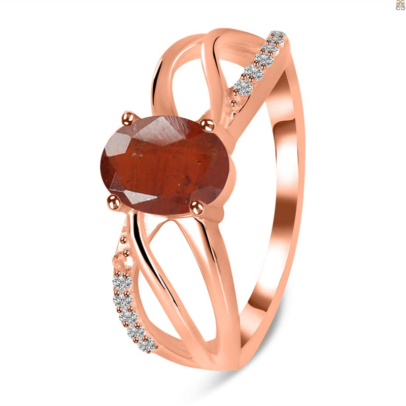 Kyanite (Orange) & White Topaz Ring KYN-RDR-395-O.