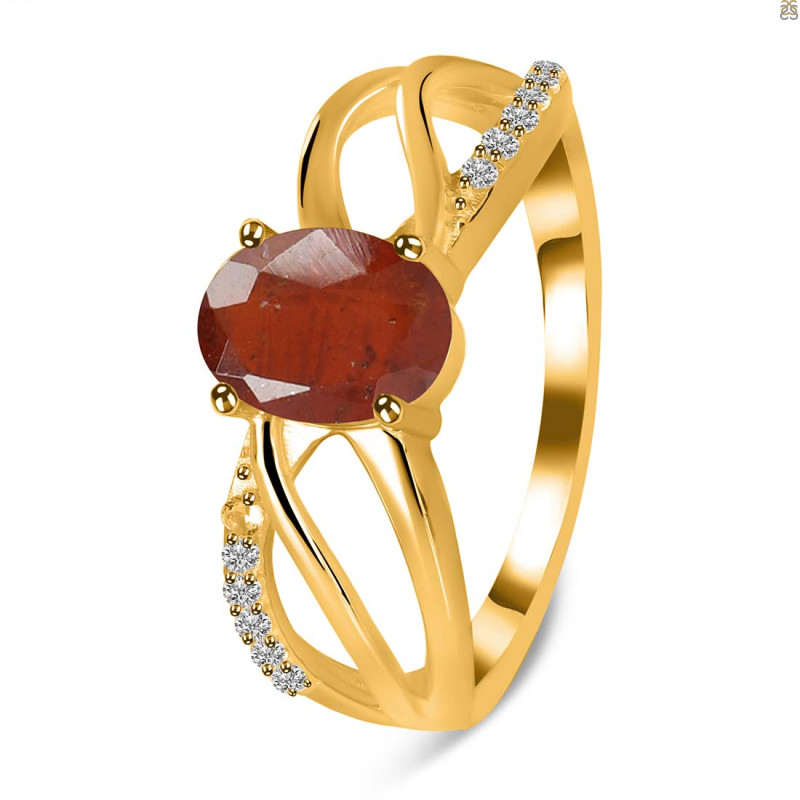 Kyanite (Orange) & White Topaz Ring KYN-RDR-395-O.