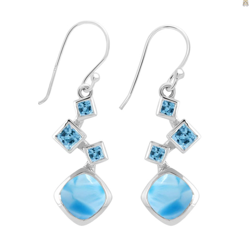 Larimar & Blue Topaz Earring
