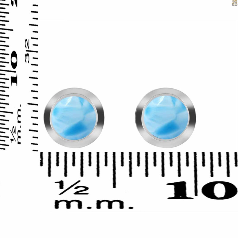Larimar Stud Earring LAR-RDE-1072.