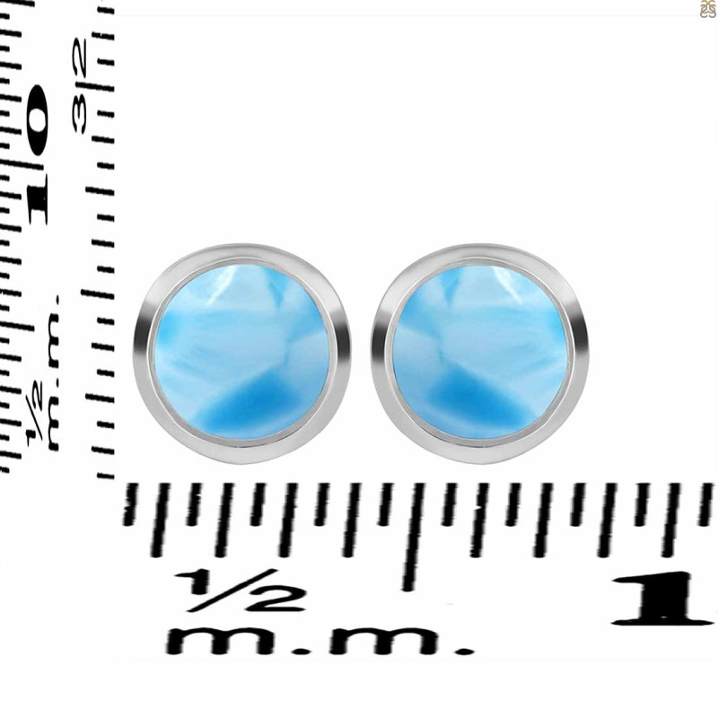 Larimar Stud Earring LAR-RDE-1073.