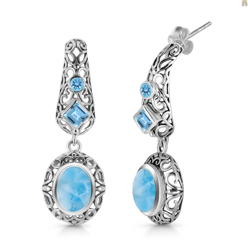 Larimar & Blue Topaz Earring