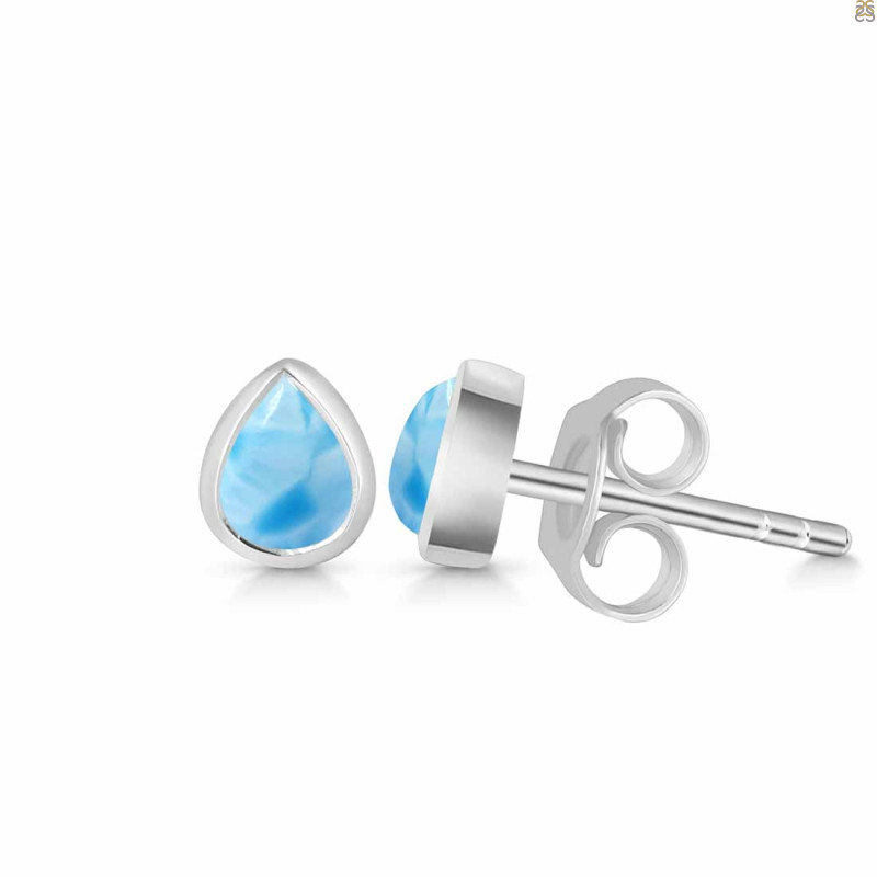 Larimar Stud Earring