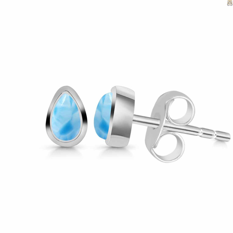 Larimar Stud Earring