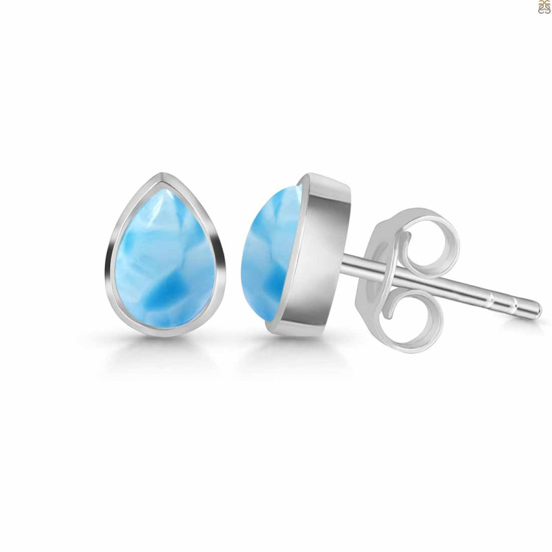 Larimar Stud Earring