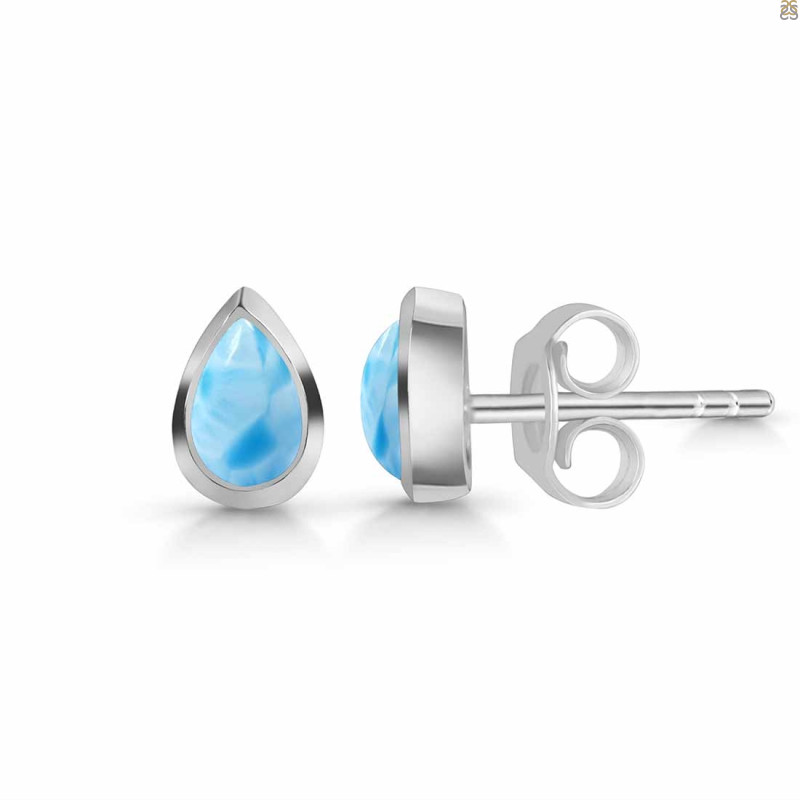Larimar Stud Earring