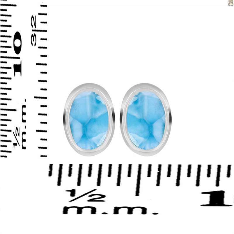 Larimar Stud Earring LAR-RDE-1112.