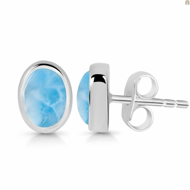 Larimar Stud Earring LAR-RDE-1113.