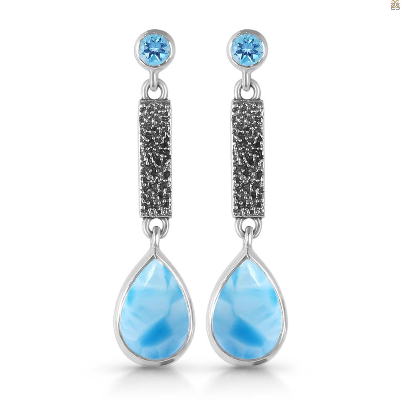 Larimar & Blue Topaz Earring