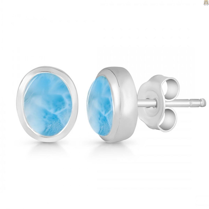 Larimar Stud Earring