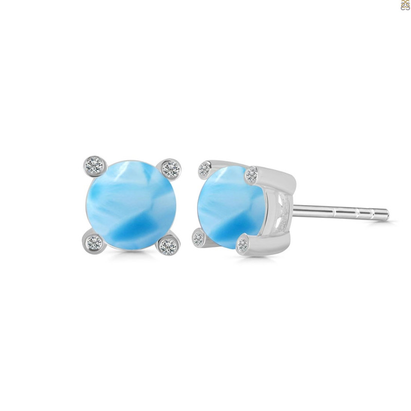 Larimar Stud Earring