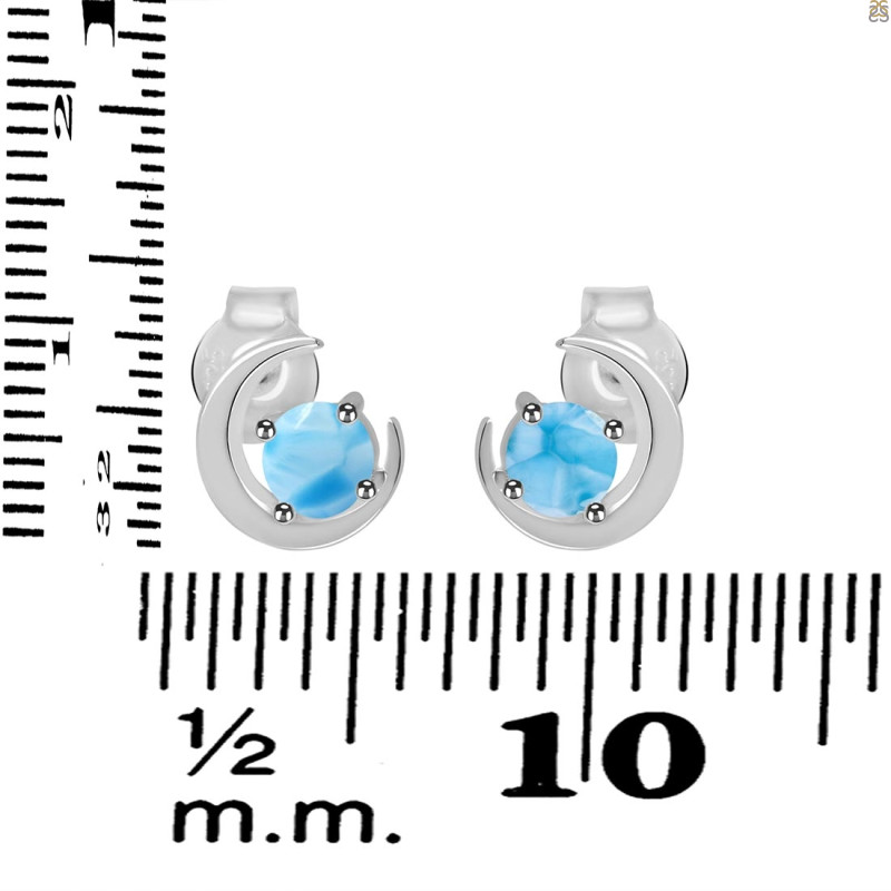 Larimar Stud Earring  LAR-RDE-1273.