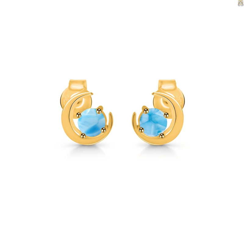 Larimar Stud Earring  LAR-RDE-1273.