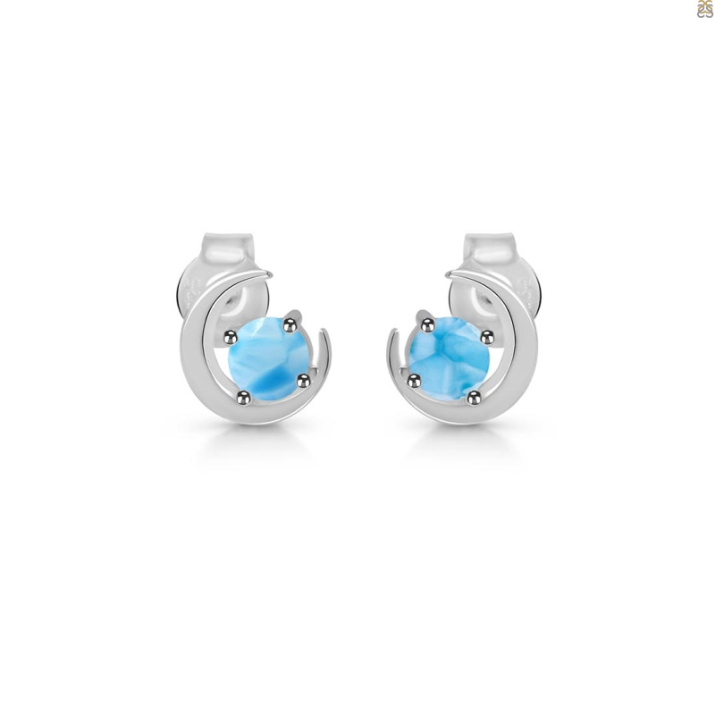 Larimar Stud Earring  LAR-RDE-1273.