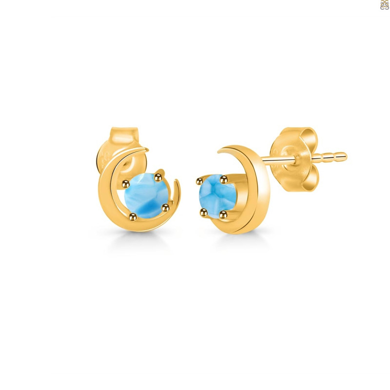 Larimar Stud Earring  LAR-RDE-1273.