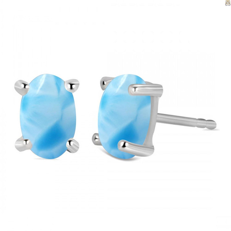 Larimar Stud Earring