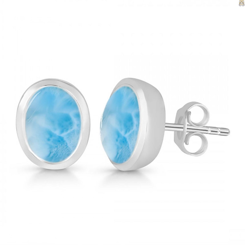 Larimar Stud Earring
