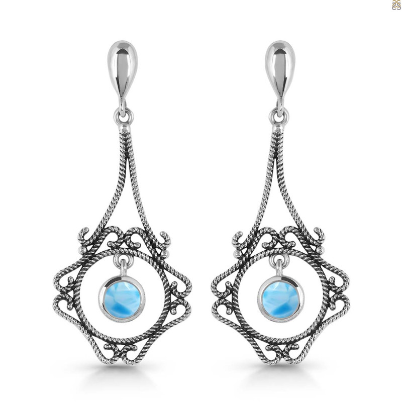 Larimar Earring