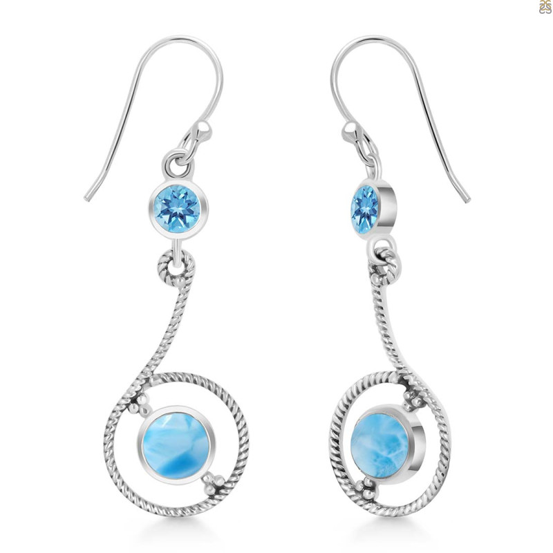 Larimar & Blue Topaz Earring
