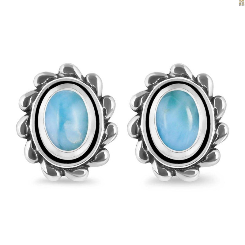 Larimar Stud Earring LAR-RDE-185.