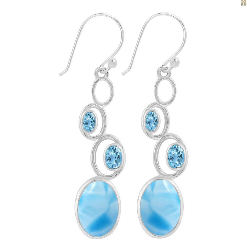 Larimar & Blue Topaz Earring
