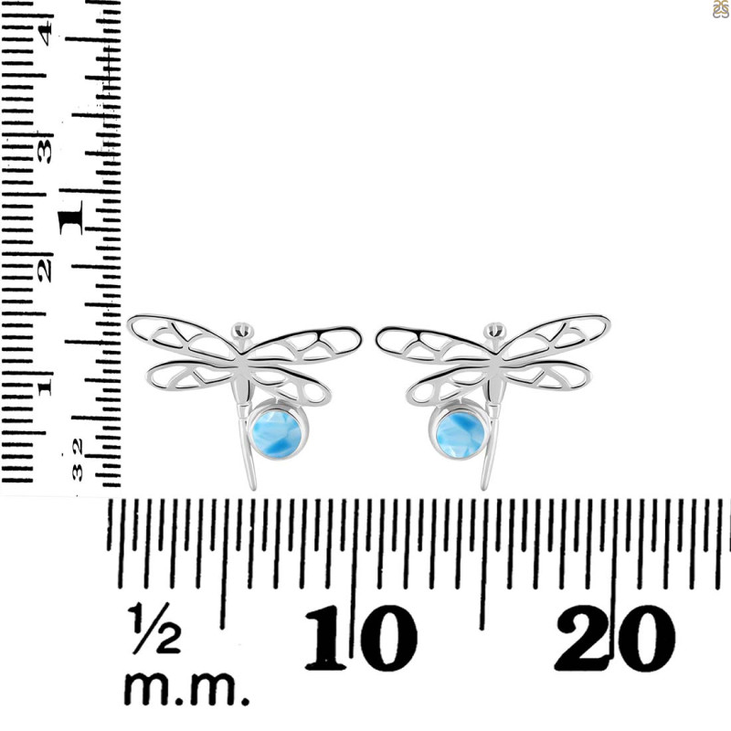 Larimar Stud Earring LAR-RDE-465.