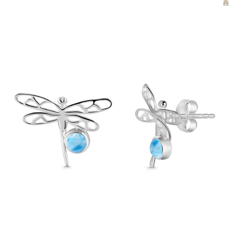 Larimar Stud Earring