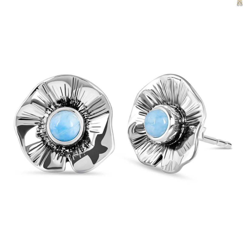 Larimar Stud Earring