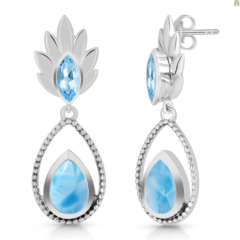 Larimar & Blue Topaz Earring