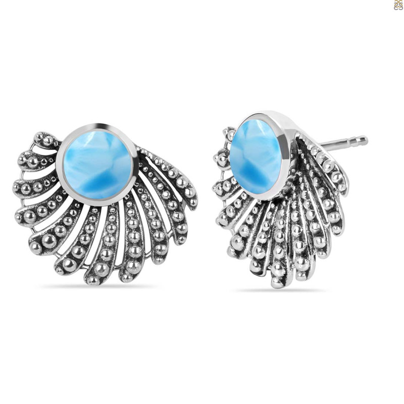 Larimar Stud Earring